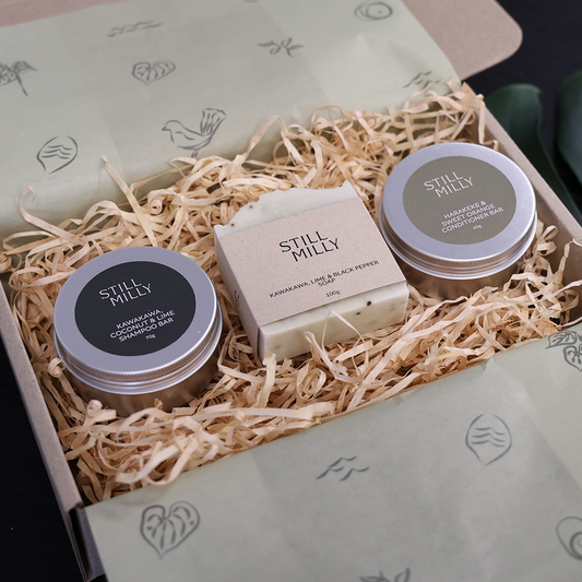 Eco friendly Kawakawa hair care gift box